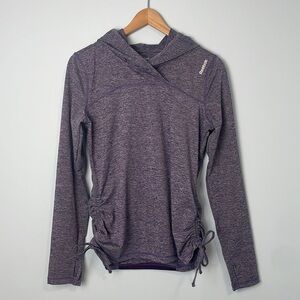 Reebok Lightweight Hoodie Purple with Side Cinch Size Medium